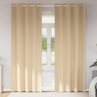 Kardinaid kardinatega 2 pcs cream 225x140cm Polüester
