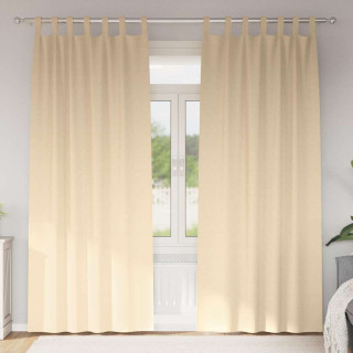 Kardinaid kardinatega 2 pcs cream 225x140cm Polüester