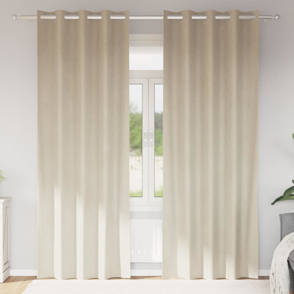 Kardinaid kardinatega 2 pcs cream 140 x 245 cm Samet