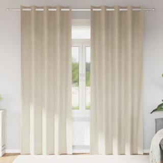 Kardinaid kardinatega 2 pcs cream 140 x 245 cm Samet