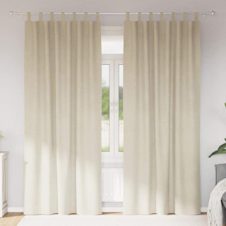 Kardinaid kardinatega 2 pcs cream 140 x 225 cm Samet