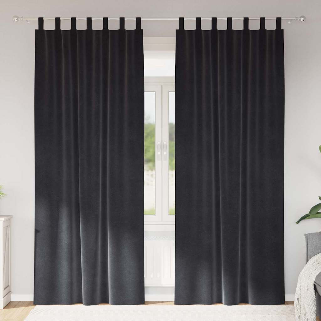 Kardinaid kardinatega 2 pcs Tumehall 140 x 260 cm Samet