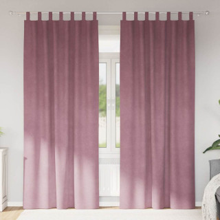 Kardinaid kardinatega 2 pcs Tumepink 140 x 260 cm Samet