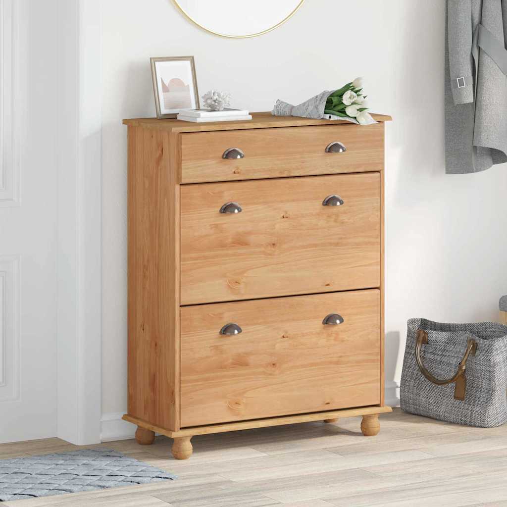 Шкаф для обуви ASKIM 85x35x108 см, массив дуба