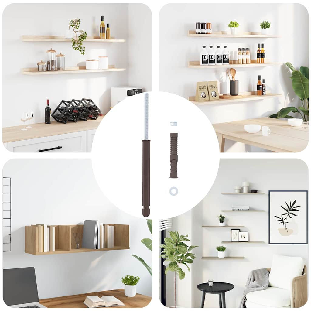 Kellukesed hõljuvale riiulile 12 pcs Pruun Ø14 x 210 mm Teras