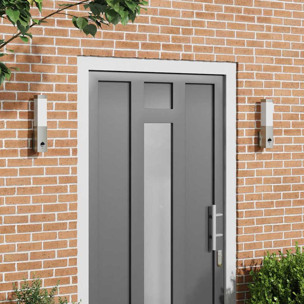 Välisseina Lambid 2 pcs Hõbedane 10.5 x 6 x 35 cm