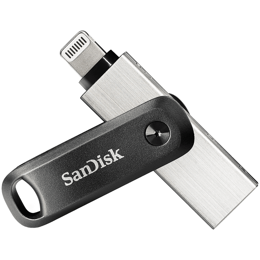 SanDisk iXpand Flash Drive Go 256GB - USB3.0 + Lightning - for iPhone and iPad