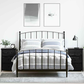 Öölambi kapp sahtliga 2 pcs Must tamm