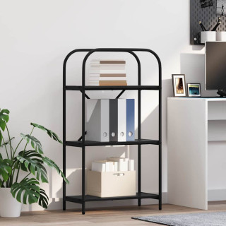 Raamatukapp Must tamm 60 x 30 x 109 cm Tehispuit