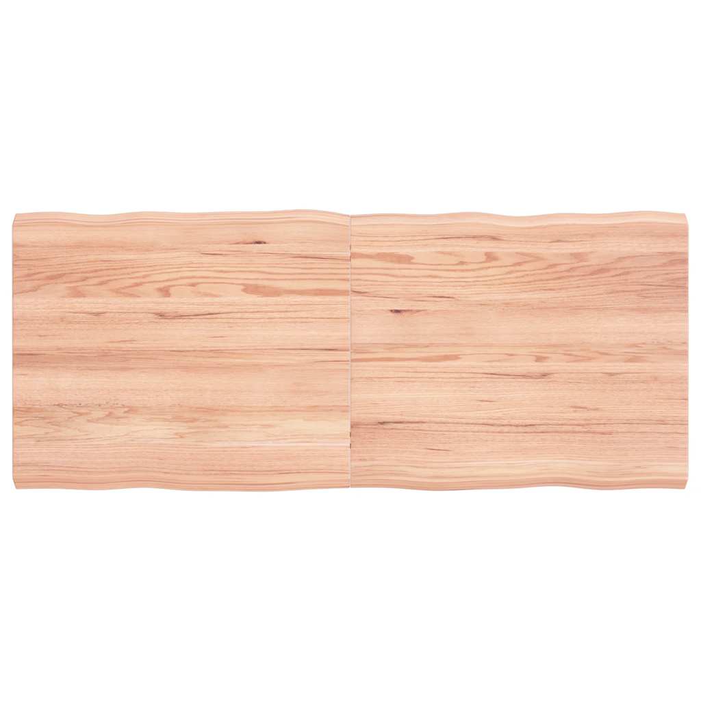 столешница, светло-коричневая, 120 x 50 x (2-4) см, обработанный массив дерева