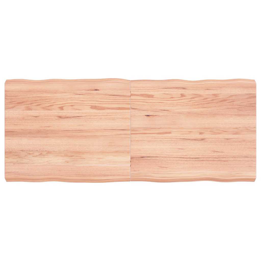 столешница, светло-коричневая, 120 x 50 x (2-6) см, обработанный массив дерева