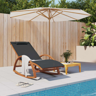 Кресло-качалка, серое, текстилен и тополь