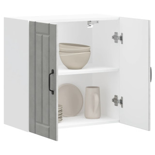 Кухонный навесной шкаф Lucca, бетонно-серый, искусственное дерево