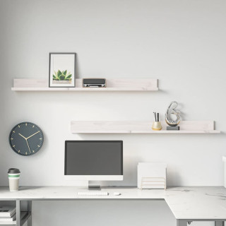 seinariiulid 2 tk, valge, 110 x 11 x 9 cm, männipuit