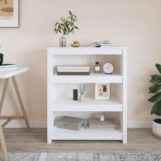 raamatukapp, valge, 80 x 35 x 97 cm, männipuit