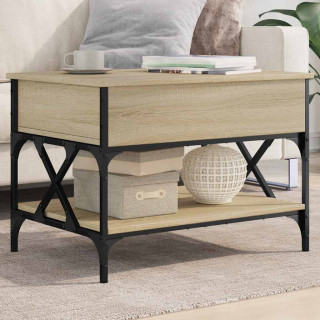 kohvilaud, Sonoma tamm, 70 x 50 x 50 cm, tehispuit ja metall