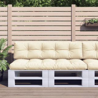 Подушки для европоддонов 2 шт, кремово-белые, текстиль