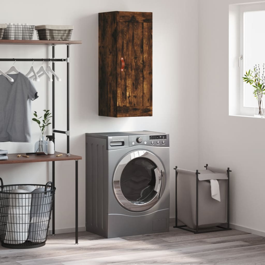 seinakapp, suitsutatud tamm, 34,5 x 34 x 90 cm, tehispuit