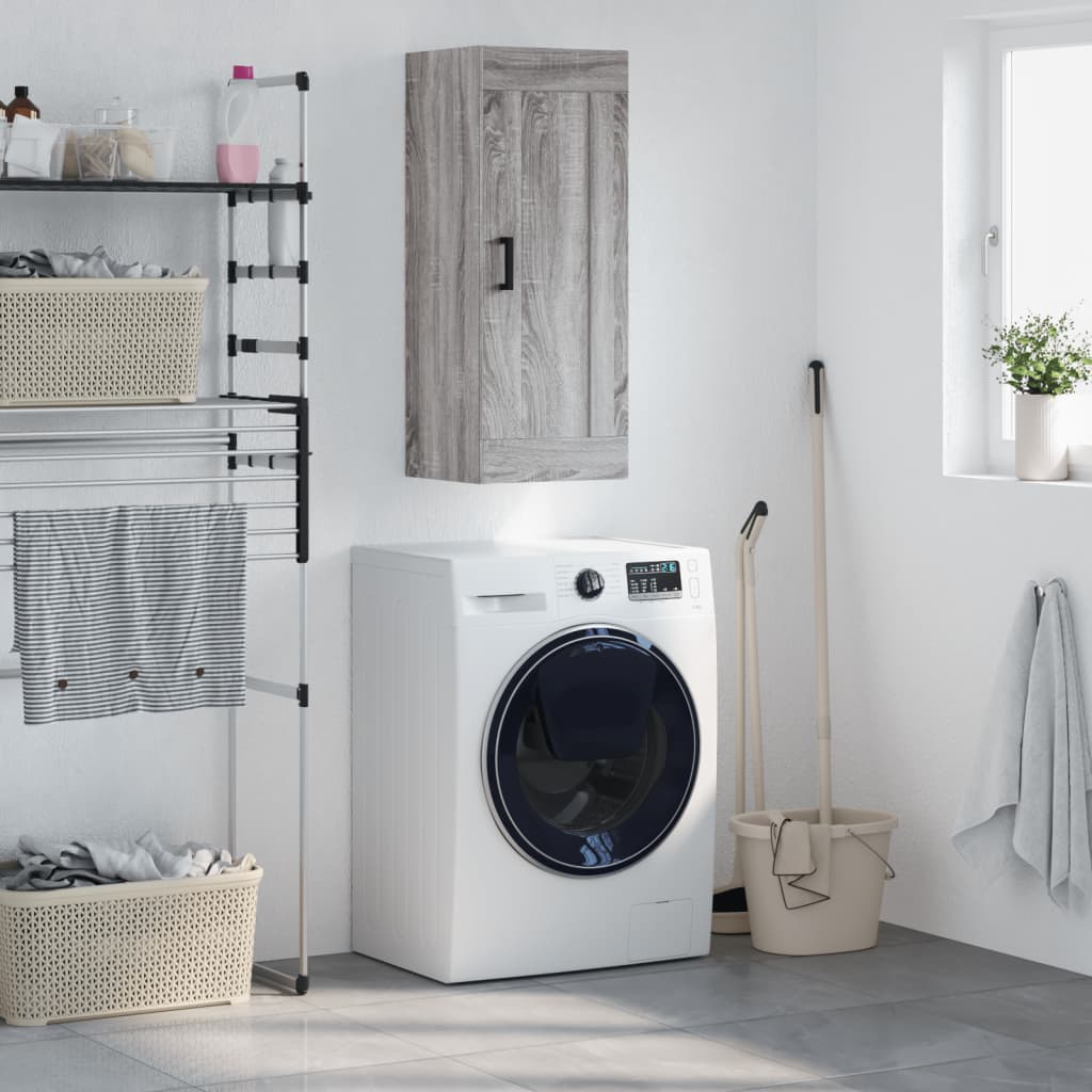 seinakapp, hall Sonoma tamm, 34,5 x 34 x 90 cm, tehispuit