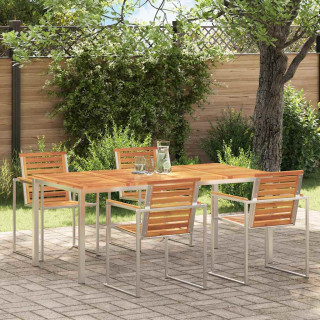 Обеденный стол для улицы 180x90x75 см, массив акации