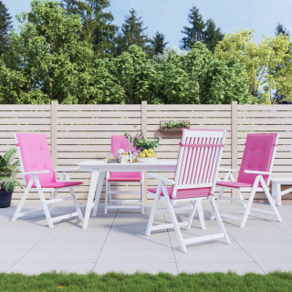 kõrge seljatoega toolipadjad 4 tk, roosa, kangas