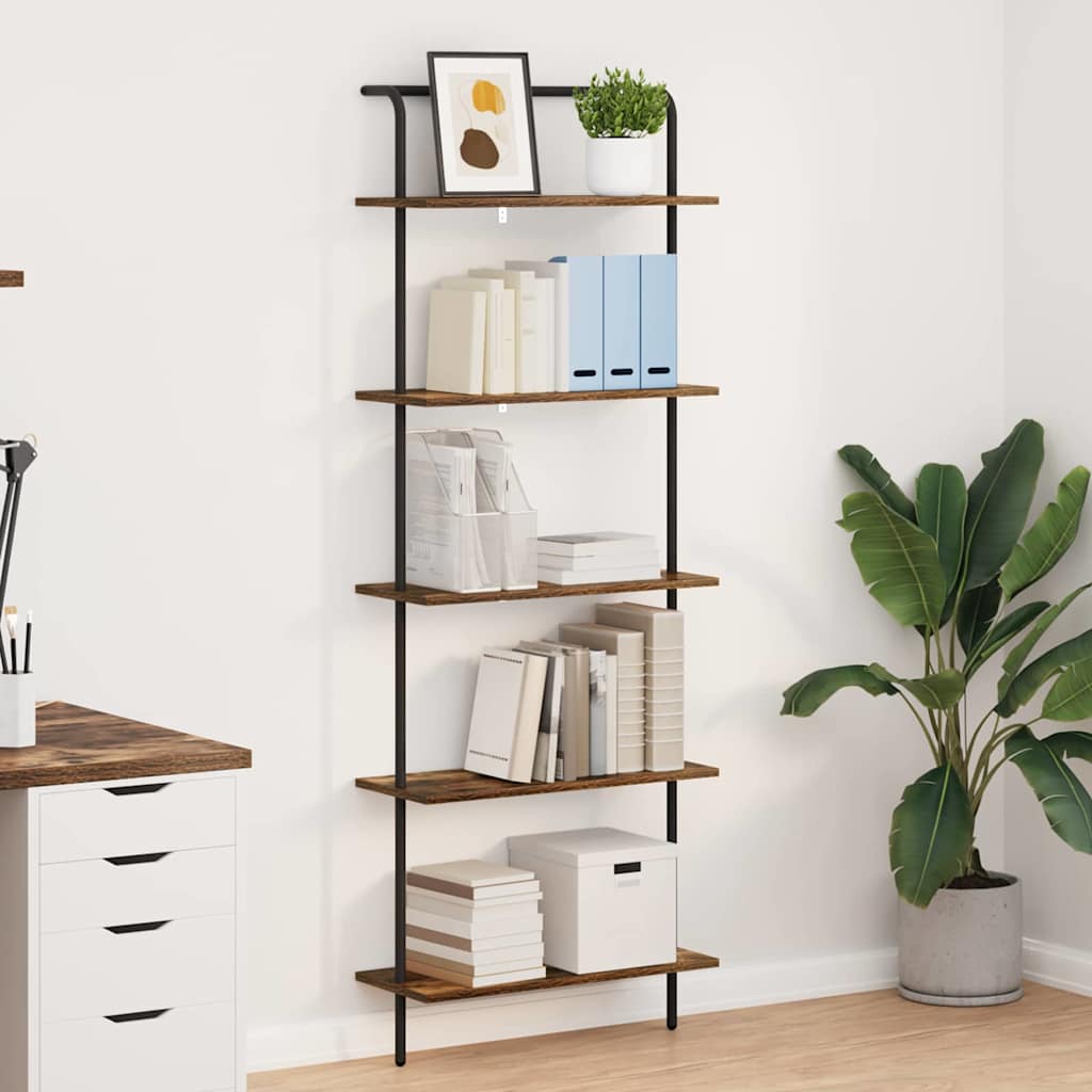 Raamatukapp Suitsutatud tamm 60 x 24 x 168 cm Tehispuit