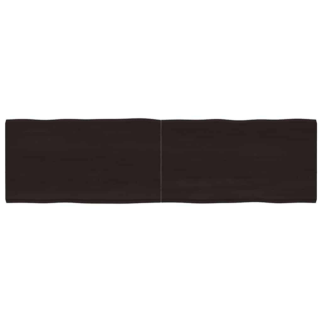 столешница, темно-коричневая, 180 x 50 x (2-4) см, обработанный массив дерева