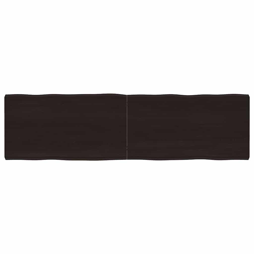 столешница, темно-коричневая, 180 x 50 x (2-6) см, обработанный массив дерева