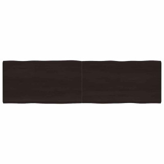 lauaplaat, tumepruun, 220 x 60 x (2-4) cm, töödeldud täispuit