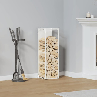 Дровница белая 25x25x80 см из холоднокатаной стали