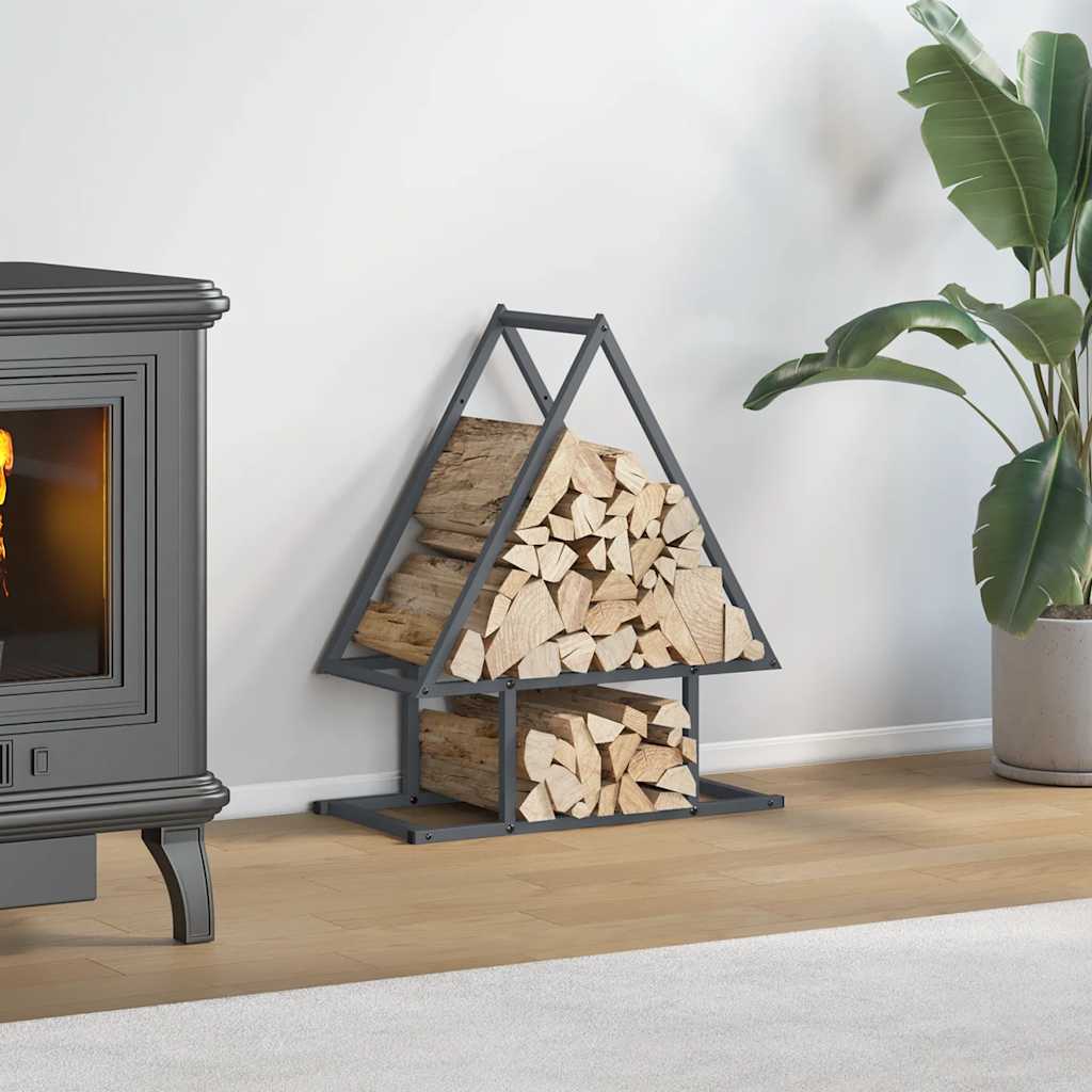 Дровница антрацит 50x25x60 см из холоднокатаной стали