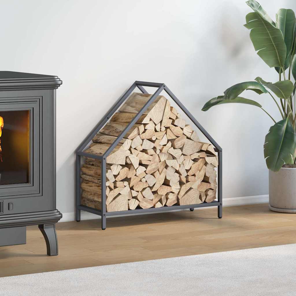 Дровница антрацит 60x25x60 см из холоднокатаной стали