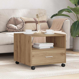 Kohvilaud sahtliga käsitöötamm 55 x 55 x 45 cm Tehispuit