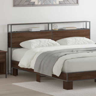 Hoiustamispeatoe riiuliga peaga Pruun tamm 180 cm Tehispuit