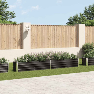 Металлическая грядка для растений, оцинкованная сталь, 320 x 40 x 45 см, антрацитовый серый