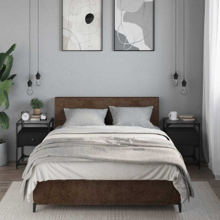 öökapid 2 tk, must, 40 x 40 x 55 cm, tehispuit