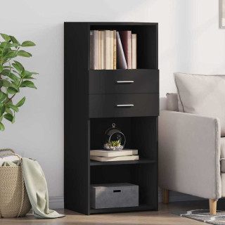 Kõrge kapp, must, 50x42,5x124 cm, tehispuit