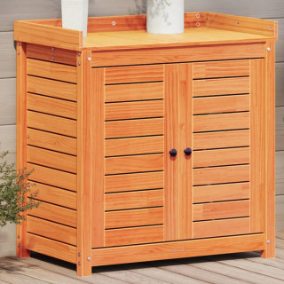 Стол для посадки растений с полками, коричневый, 82,5 x 50 x 86,5 см, сосна