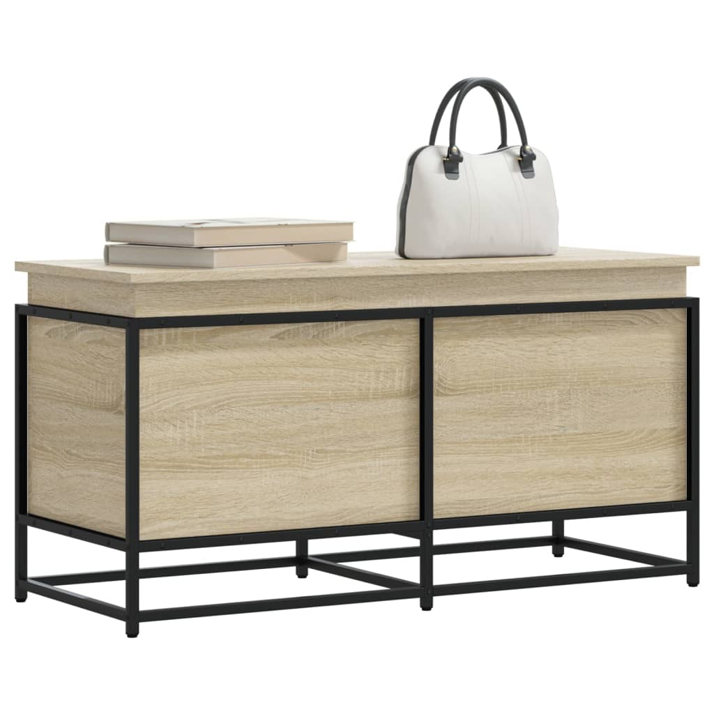 Ящик для хранения с крышкой, дуб Сонома, 100x40x51,5 см, искусственное дерево