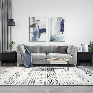 Комплект из 2-х журнальных столиков, черный, 50 x 46 x 50 см, искусственное дерево