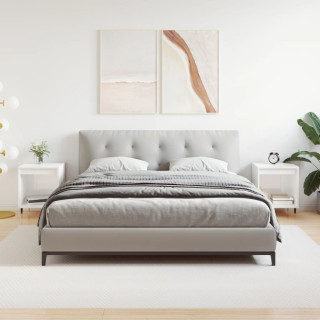 öökapid 2 tk, kõrgläikega valge, 40 x 35 x 50 cm, tehispuit