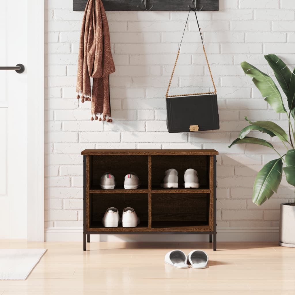 Тумба для обуви, коричневый дуб, 69 x 35 x 50 см, искусственное дерево