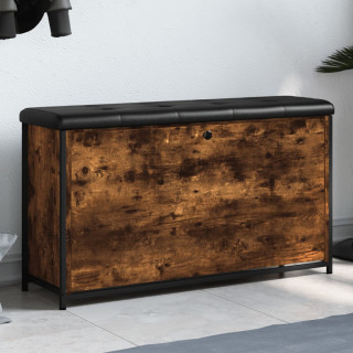 Банкетка для обуви с откидной дверцей, дымчатый дуб, 102 x 32 x 56 см