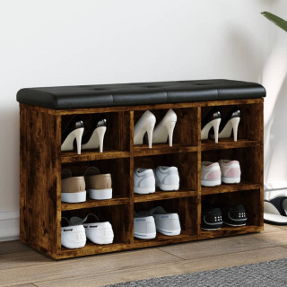 Банкетка для обуви, дымчатый дуб, 82 x 32 x 50 см, искусственное дерево