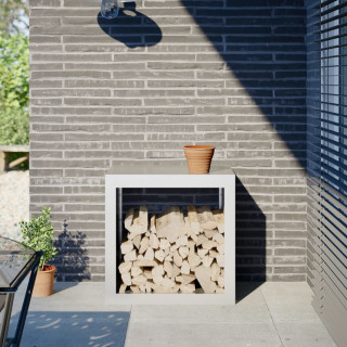 Дровница, белая, 60 x 40 x 60 см, сталь