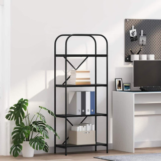 Raamatukapp Must tamm 60 x 30 x 146 cm Tehispuit