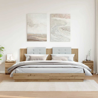 Прикроватные тумбочки 2 шт, искусственный дуб, 30x30x40 см