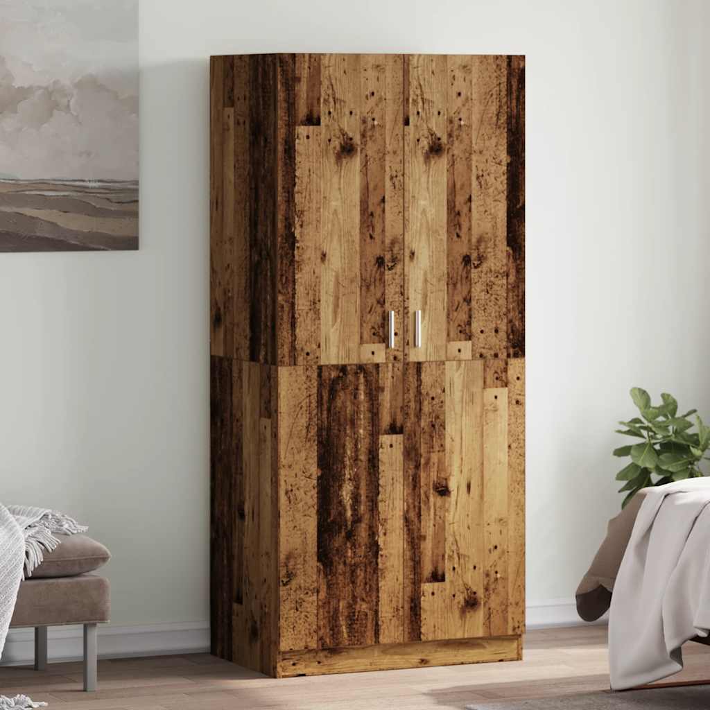 Шкаф для одежды Old Wood 90x52x200 см, искусственное дерево