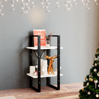 2-korruseline raamaturiiul, 40x30x70 cm, valge, männipuit