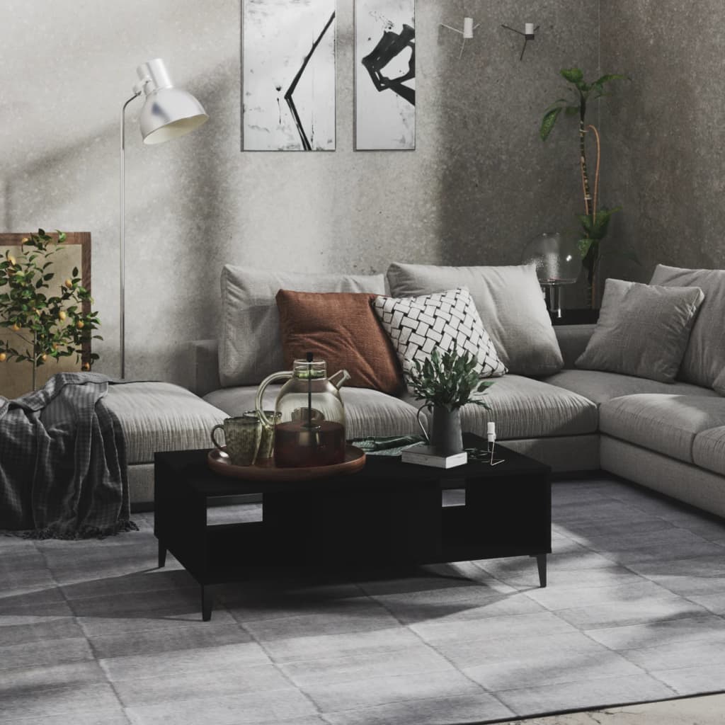 Журнальный столик, черный 103,5x60x35 см, искусственное дерево